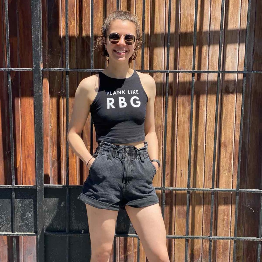 The Outrage Plank Like RBG Crop Top New Never Been Worn